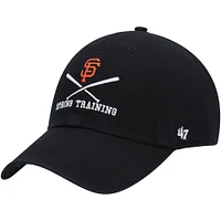 Men's '47 Black San Francisco Giants 2022 MLB Spring Training Cross Bone Clean Up Adjustable Hat