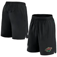 Men's Fanatics Black Minnesota Wild Authentic Pro Rink Shorts