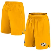 Men's Fanatics Gold Nashville Predators Authentic Pro Rink Shorts