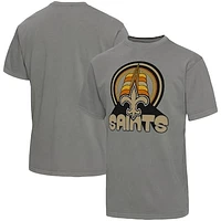 Men's Junk Food Graphite New Orleans Saints Wonderland Infinity Vibe T-Shirt