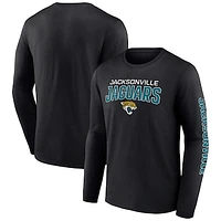 Men's Fanatics Black Jacksonville Jaguars Wordmark Go the Distance Long Sleeve T-Shirt