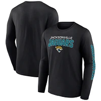 Men's Fanatics Black Jacksonville Jaguars Wordmark Go the Distance Long Sleeve T-Shirt