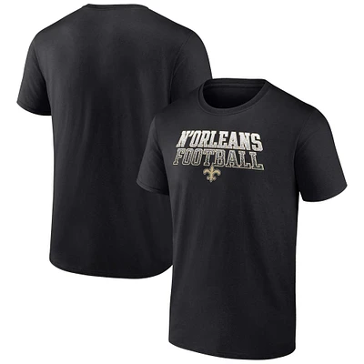 Men's Fanatics Black New Orleans Saints Big & Tall N'Orleans Football Statement T-Shirt