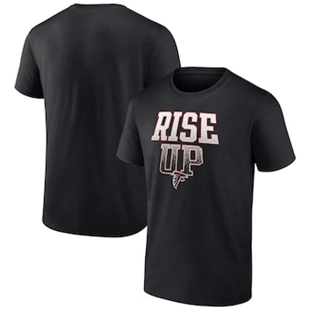 Men's Fanatics Black Atlanta Falcons Big & Tall Rise Up Statement T-Shirt