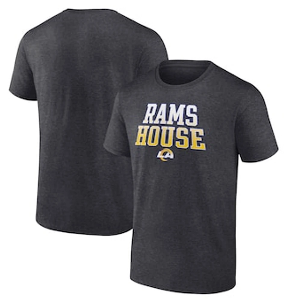 Men's Fanatics Heather Charcoal Los Angeles Rams Big & Tall House Statement T-Shirt