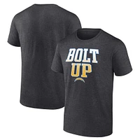 Men's Fanatics Charcoal Los Angeles Chargers Big & Tall Bolt Up Statement T-Shirt