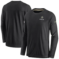 Men's Nike Black New Orleans Saints Sideline Lockup Performance Pullover Sweatshirt