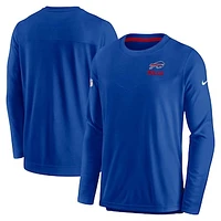 Men's Nike Royal Buffalo Bills Sideline Lockup Performance Pullover Sweatshirt