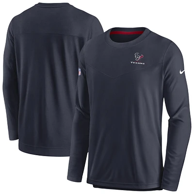 Men's Nike Navy Houston Texans Sideline Lockup Performance Pullover Sweatshirt