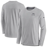 Men's Nike Gray Seattle Seahawks Sideline Lockup Performance Pullover Sweatshirt