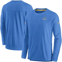 Men's Nike Powder Blue Los Angeles Chargers Sideline Lockup Performance Pullover Sweatshirt