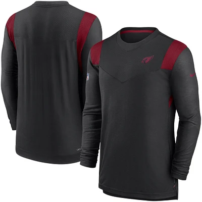 Men's Nike Black Arizona Cardinals Sideline Tonal Logo Performance Player Long Sleeve T-Shirt