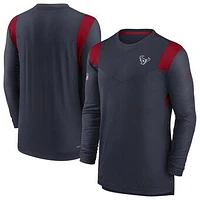 Men's Nike Navy Houston Texans Sideline Tonal Logo Performance Player Long Sleeve T-Shirt