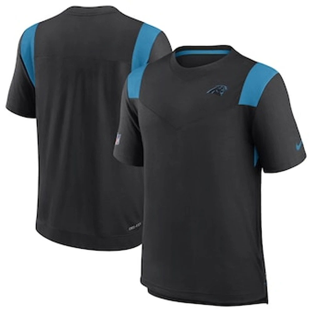 Men's Nike Black Carolina Panthers Sideline Tonal Logo Performance Player T-Shirt