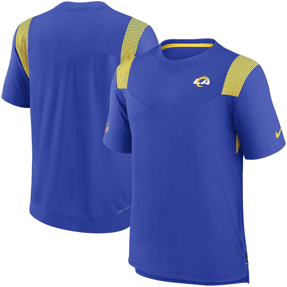 Men's Nike Royal Los Angeles Rams Sideline Tonal Logo Performance Player T-Shirt