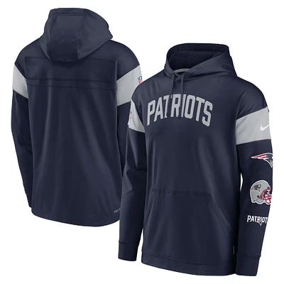 Men's Nike Navy New England Patriots Sideline Athletic Arch Jersey Performance Pullover Hoodie