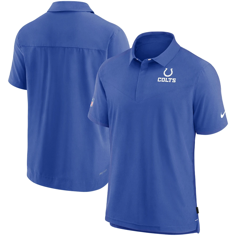 Men's Nike Royal Indianapolis Colts Sideline Lockup Performance Polo