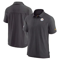 Men's Nike Black Pittsburgh Steelers Sideline Lockup Performance Polo