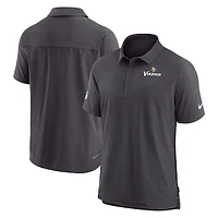 Men's Nike Black Minnesota Vikings Sideline Lockup Performance Polo