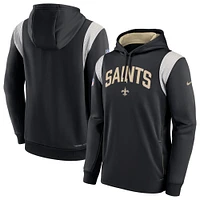 Men's Nike Black New Orleans Saints Sideline Athletic Stack Performance Pullover Hoodie