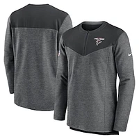 Men's Nike Charcoal Atlanta Falcons Sideline Lockup Performance Quarter-Zip Top