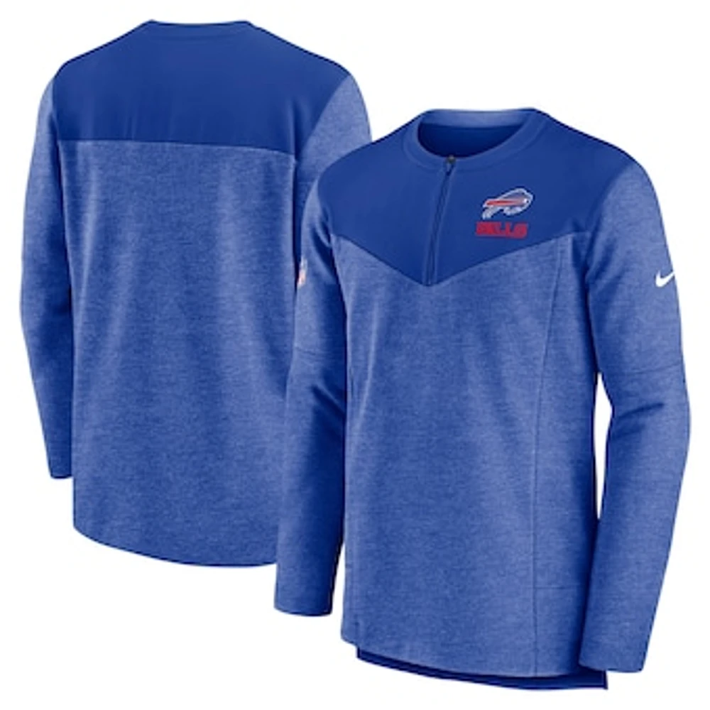 Men's Nike Royal Buffalo Bills Sideline Lockup Performance Quarter-Zip Top