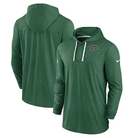 Men's Nike Green New York Jets Sideline Pop Performance Pullover Long Sleeve Hoodie T-Shirt