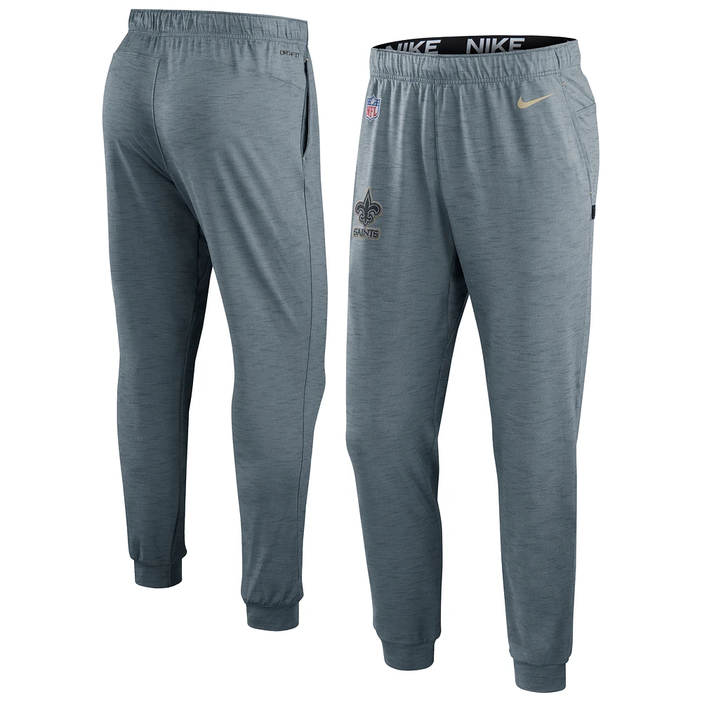 Men's Nike Heather Gray New Orleans Saints Sideline Pop Player Performance Lounge Pants