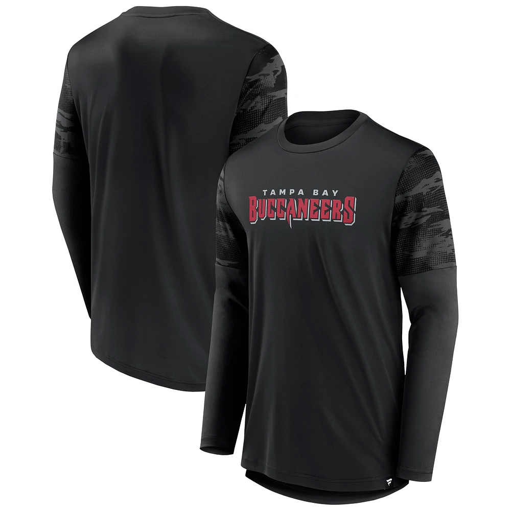 Men's Fanatics Black Tampa Bay Buccaneers Square Off Long Sleeve T-Shirt