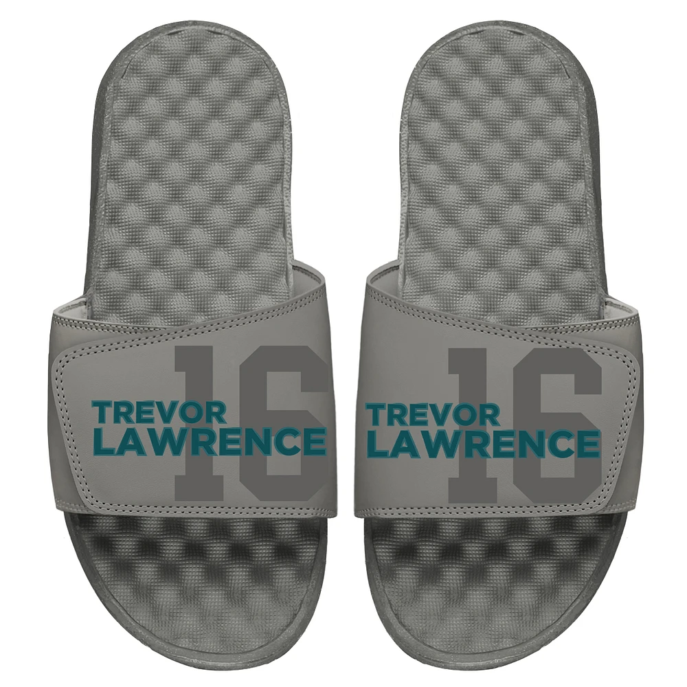 Youth ISlide Trevor Lawrence Gray NFLPA Number Fan Slide Sandals