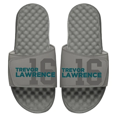 Youth ISlide Trevor Lawrence Gray NFLPA Number Fan Slide Sandals