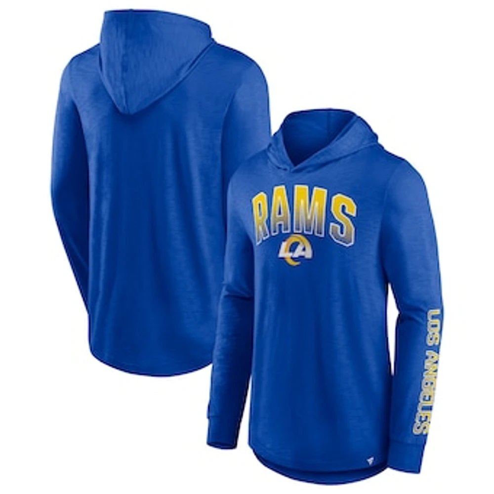 Men's Fanatics Royal Los Angeles Rams Front Runner Long Sleeve Hooded T-Shirt