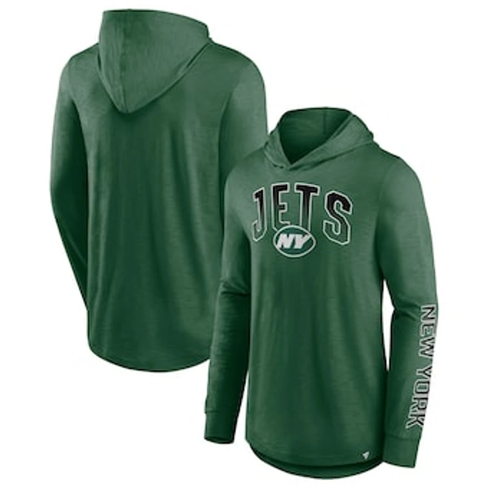 Men's Fanatics Green New York Jets Front Runner Long Sleeve Hooded T-Shirt