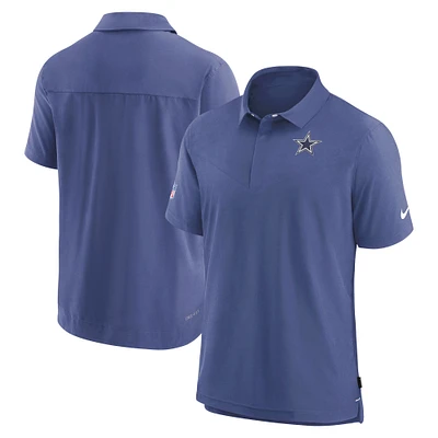 Men's Nike Navy Dallas Cowboys 2022 Sideline Lockup Coach Performance Polo