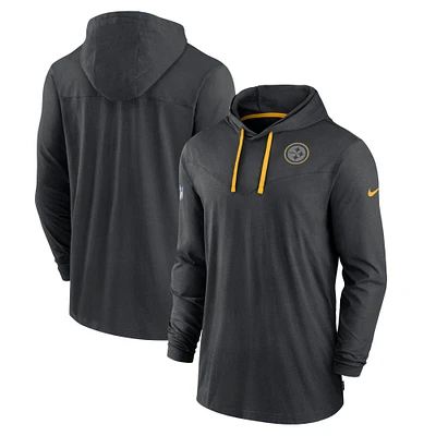 Men's Nike Black Pittsburgh Steelers Sideline Pop Performance - Pullover Hoodie