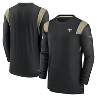 Men's Nike Black/Gold New Orleans Saints Sideline Performance Long Sleeve T-Shirt