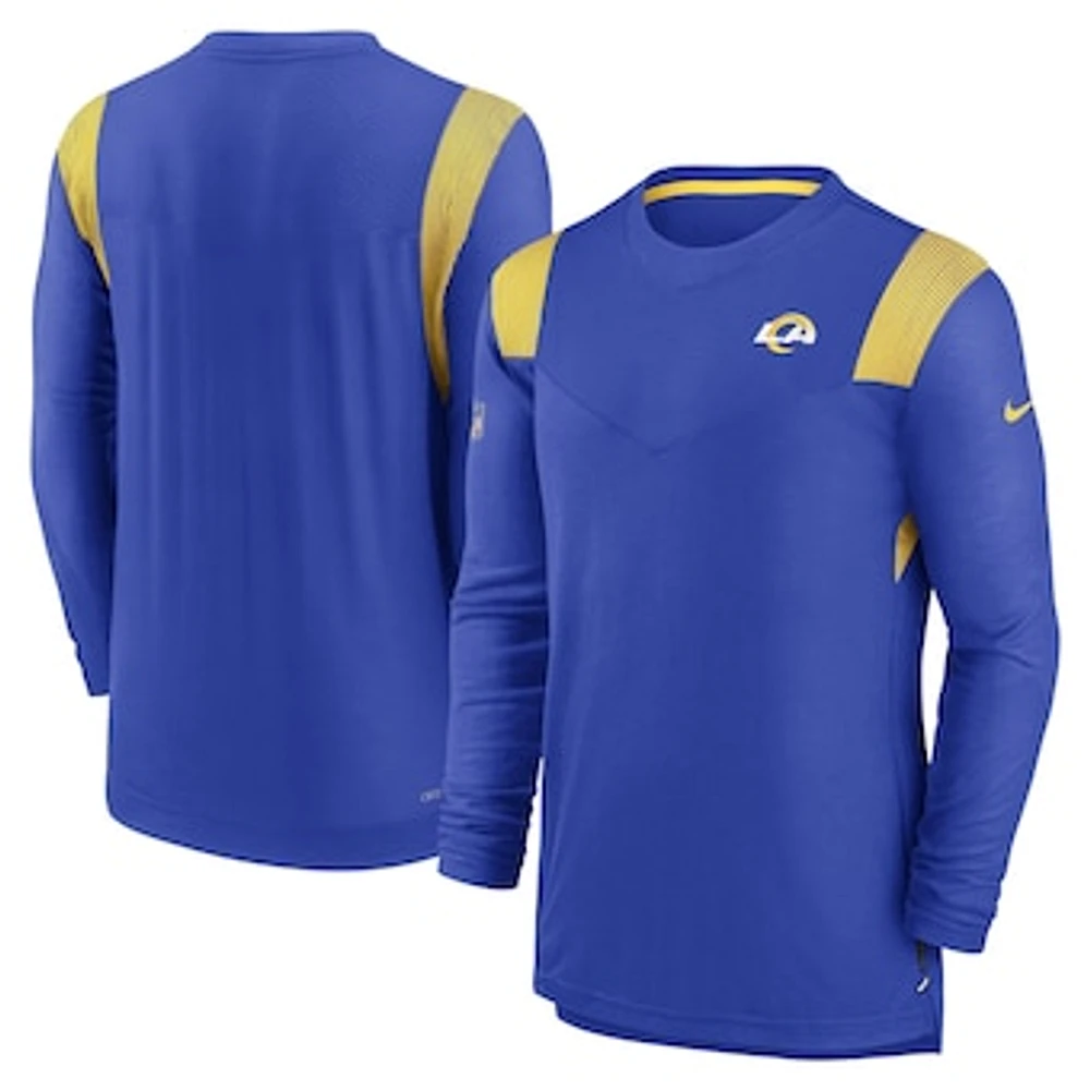 Men's Nike Royal/Gold Los Angeles Rams Sideline Performance Long Sleeve T-Shirt