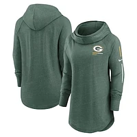 Women's Nike Green Bay Packers Statement Funnel Neck Raglan - Pullover Hoodie