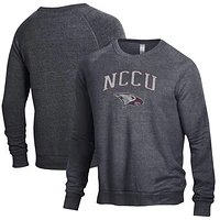 Men's Heathered Black North Carolina Central Eagles The Champ Tri-Blend Pullover Sweatshirt