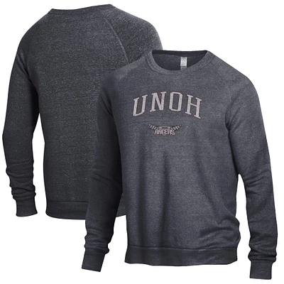 Men's Heathered Black Northwestern Ohio Racers The Champ Tri-Blend Pullover Sweatshirt