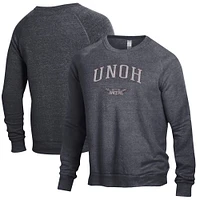 Men's Heathered Black Northwestern Ohio Racers The Champ Tri-Blend Pullover Sweatshirt