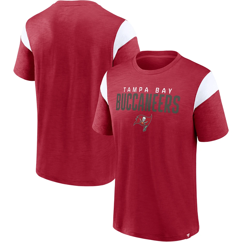 Men's Fanatics Red/White Tampa Bay Buccaneers Home Stretch Team T-Shirt