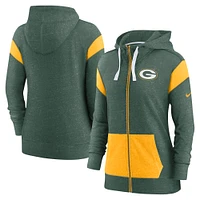 Women's Nike Green/Gold Green Bay Packers Monaco - Full-Zip Hoodie