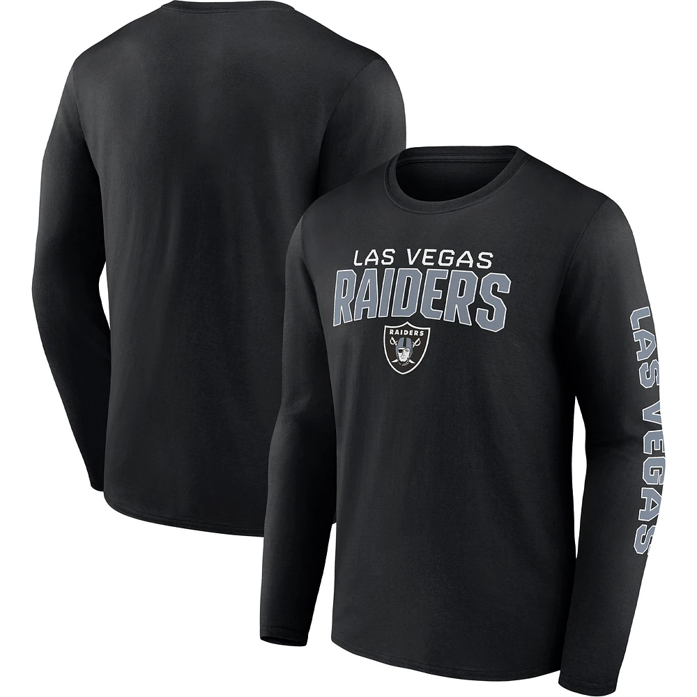 Men's Fanatics Black Las Vegas Raiders Go the Distance Long Sleeve T-Shirt