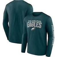 Men's Fanatics Midnight Green Philadelphia Eagles Go the Distance Long Sleeve T-Shirt