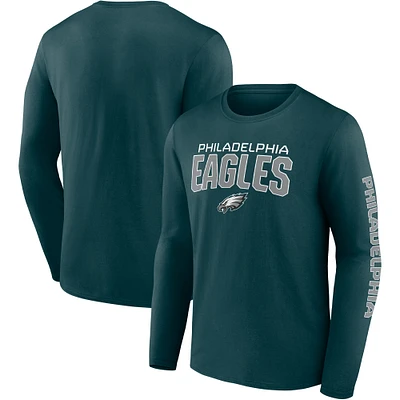 Men's Fanatics Midnight Green Philadelphia Eagles Go the Distance Long Sleeve T-Shirt