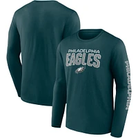 Men's Fanatics Midnight Green Philadelphia Eagles Go the Distance Long Sleeve T-Shirt