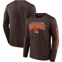 Men's Fanatics Brown Cleveland Browns Go the Distance Long Sleeve T-Shirt