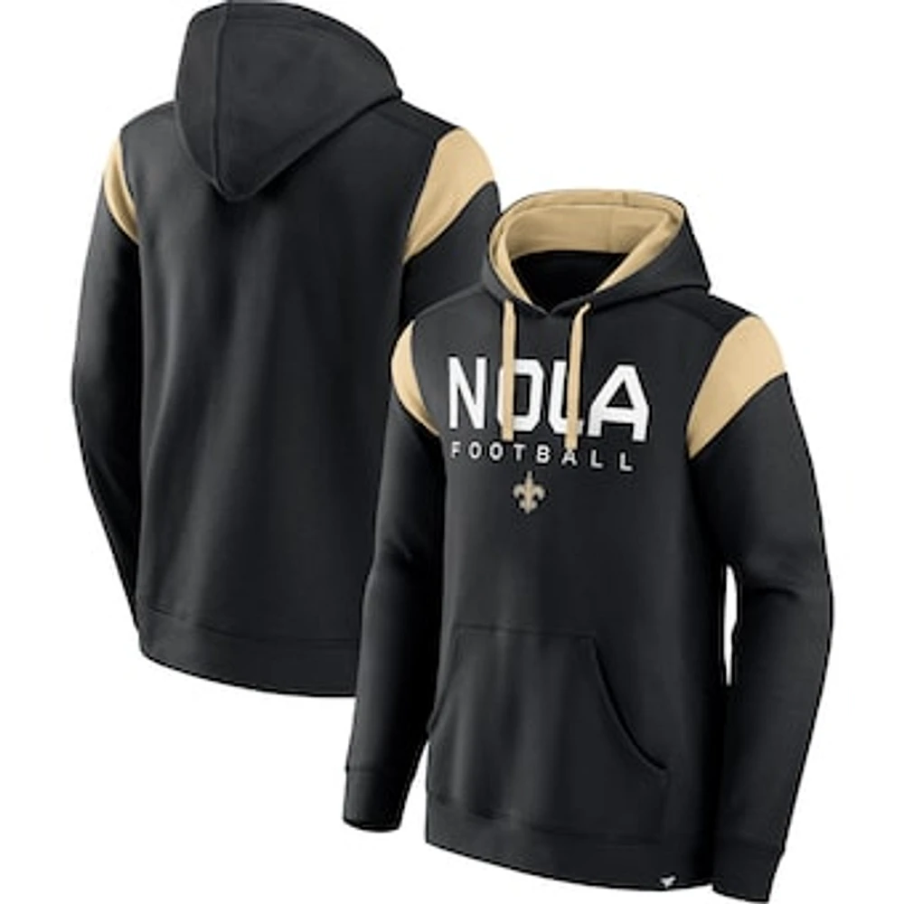 Men's Fanatics Black New Orleans Saints Call The Shot Pullover Hoodie