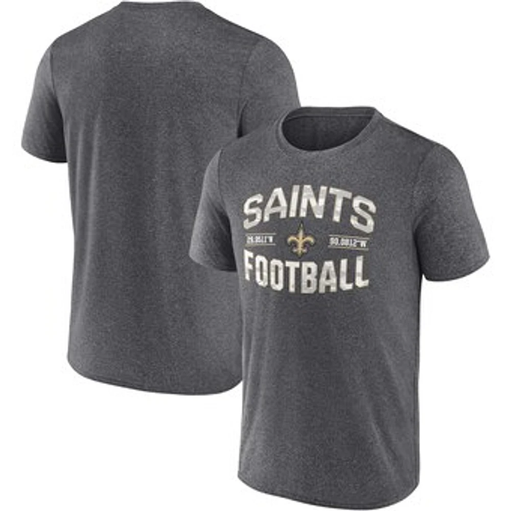 Men's Fanatics Heathered Charcoal New Orleans Saints Want To Play T-Shirt